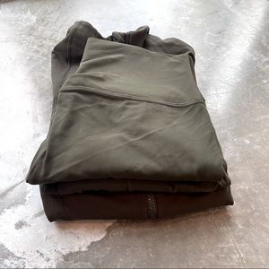LULULEMON ARMY GREEN YOGA BUNDLE SZ 8/10